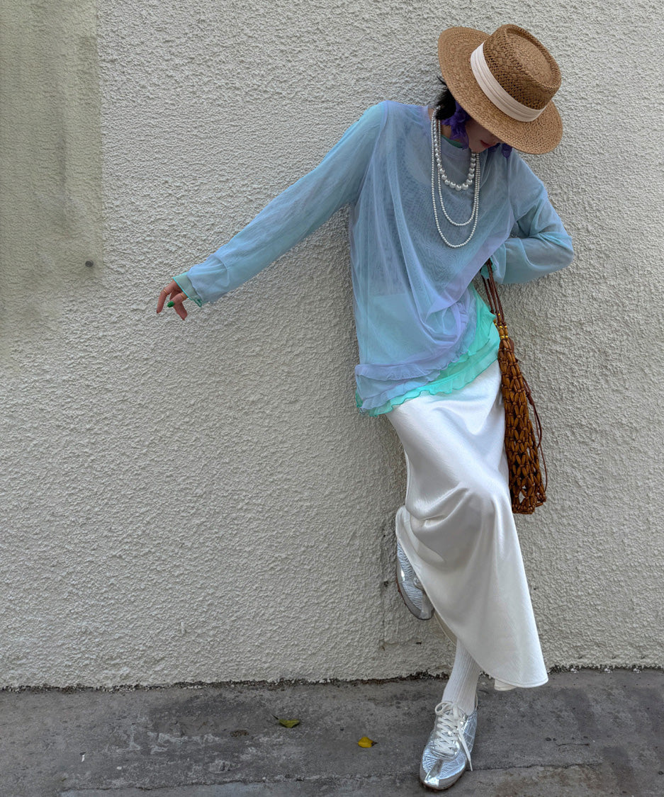Mist Sheer Mesh Top