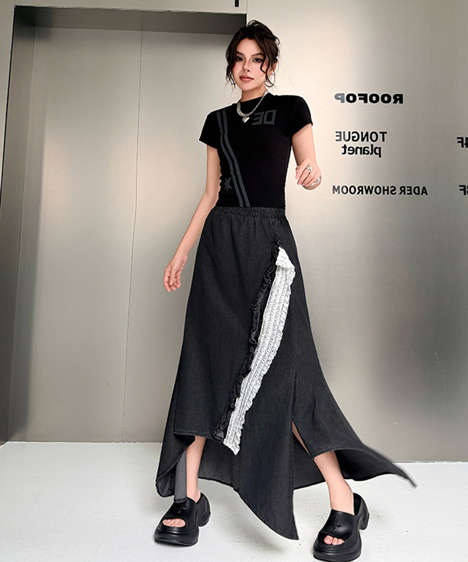 Ruffle Line Layer Skirt