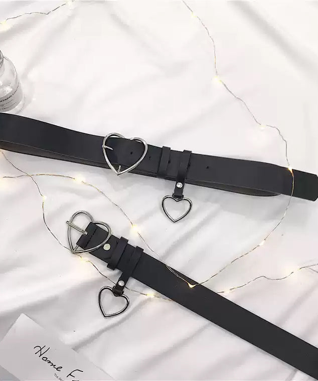 Heart Buckle Charm Belt