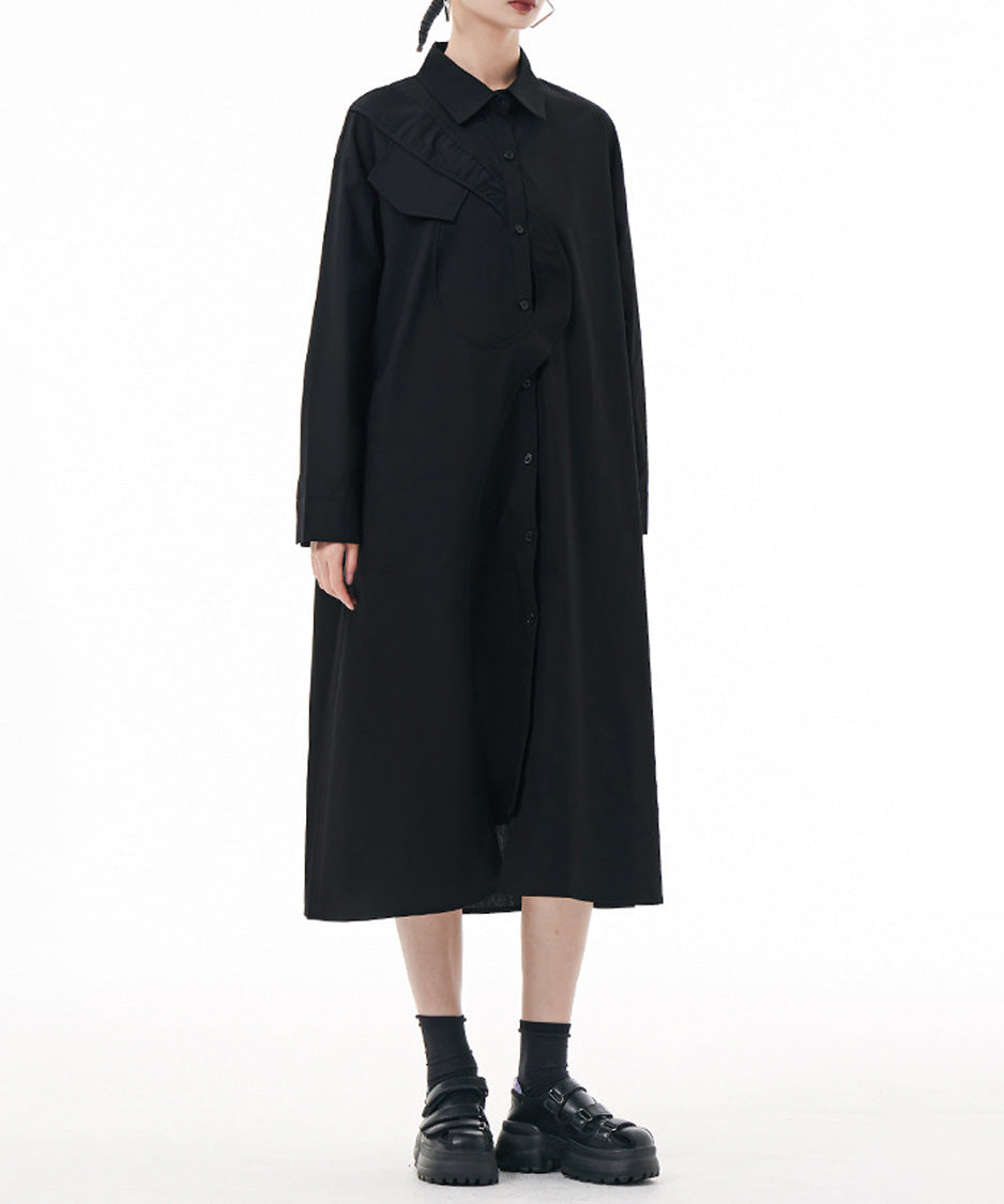 Curved Line Shirt Dress