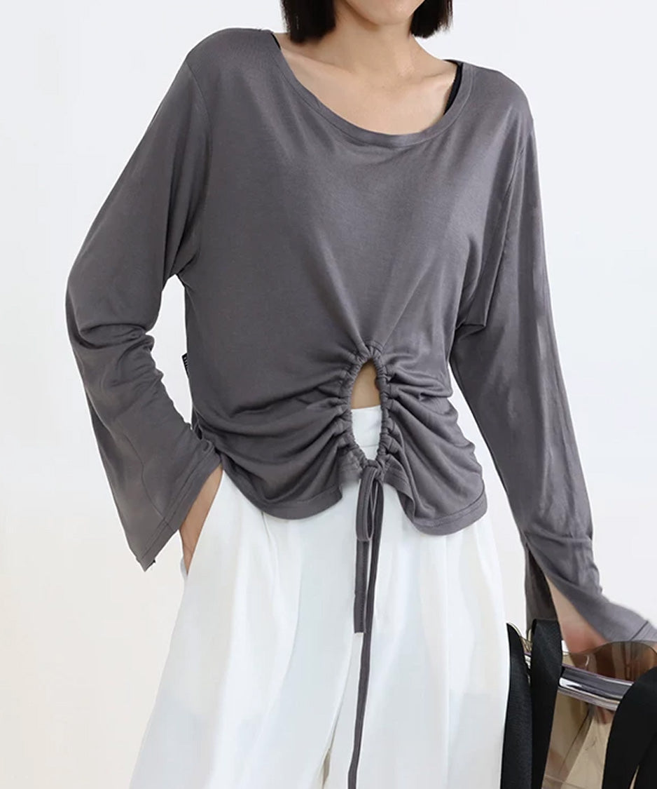 Drawstring Drape Top