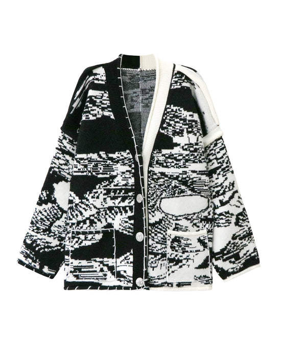 Graphic Knit Cardigan