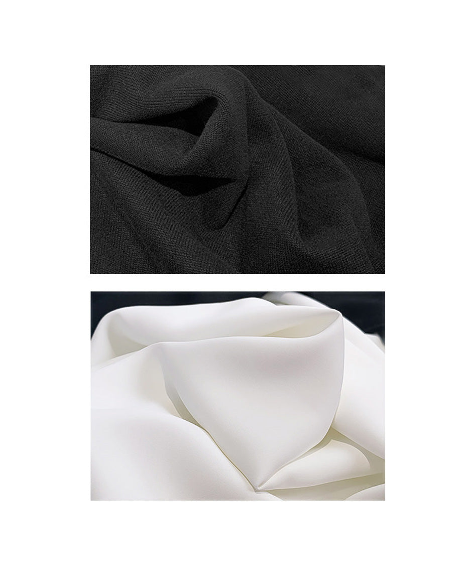 Chiffon Panel Sweat Skirt