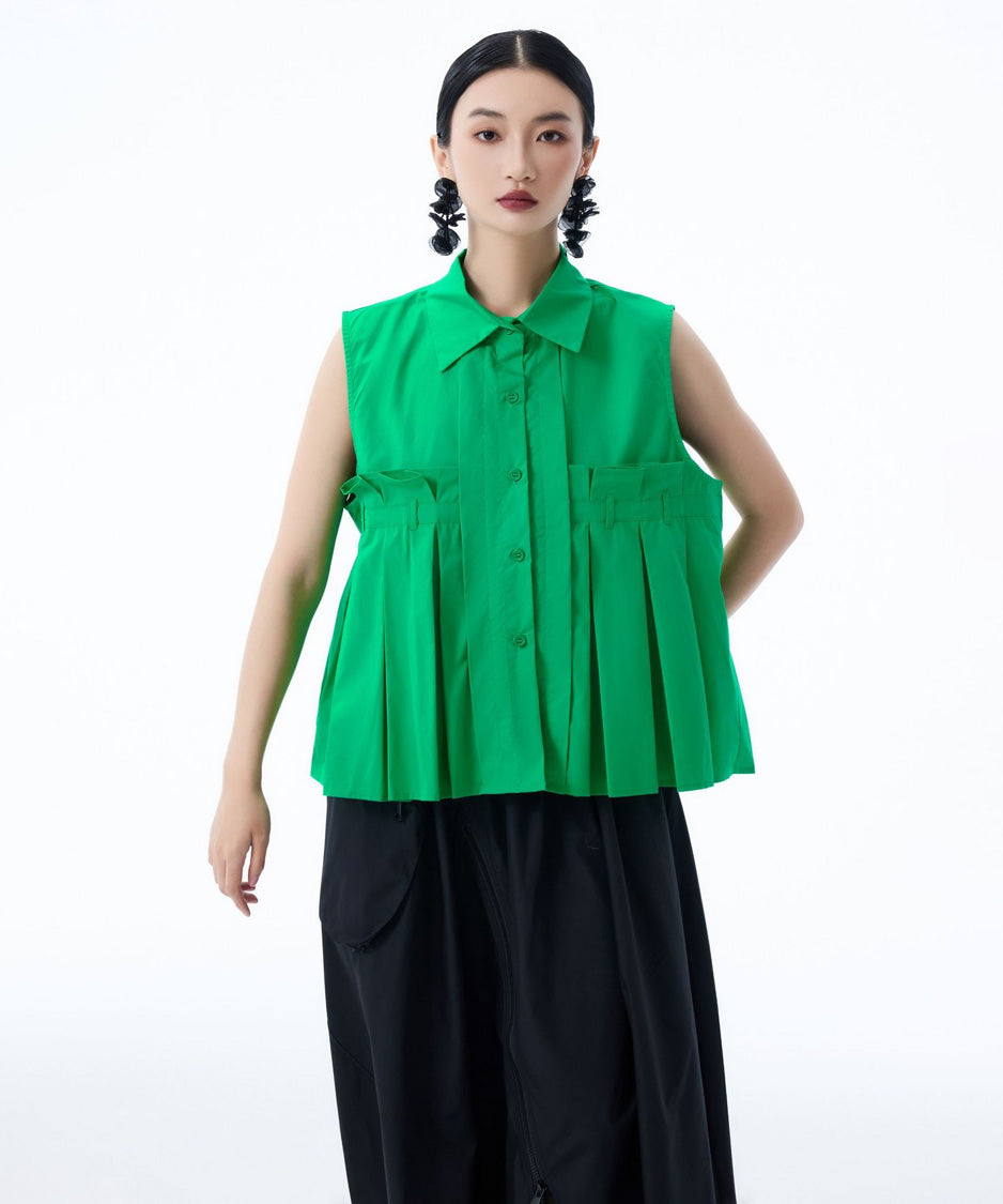 Nivelle Pleat Blouse