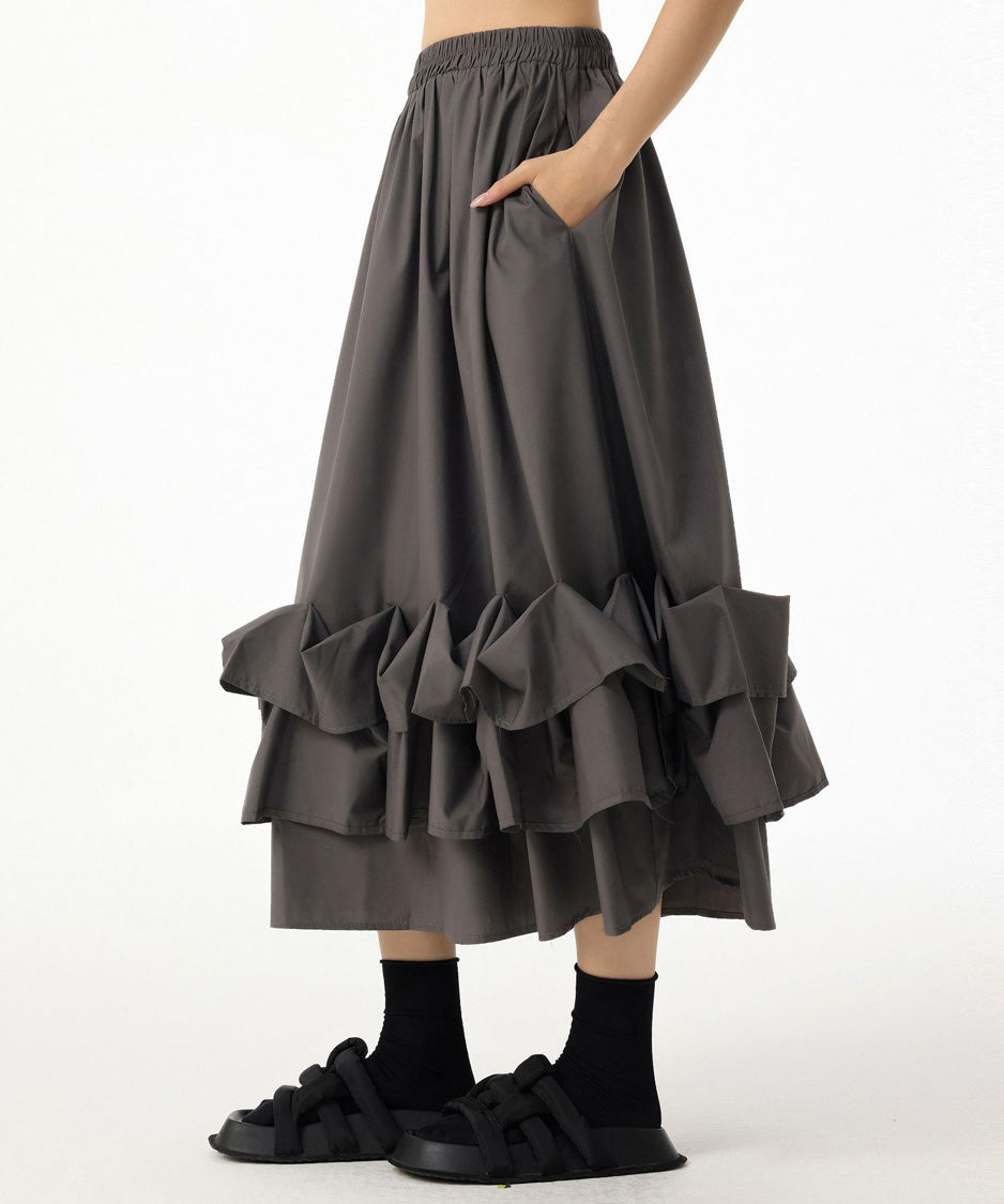 Frill Curve Skirt