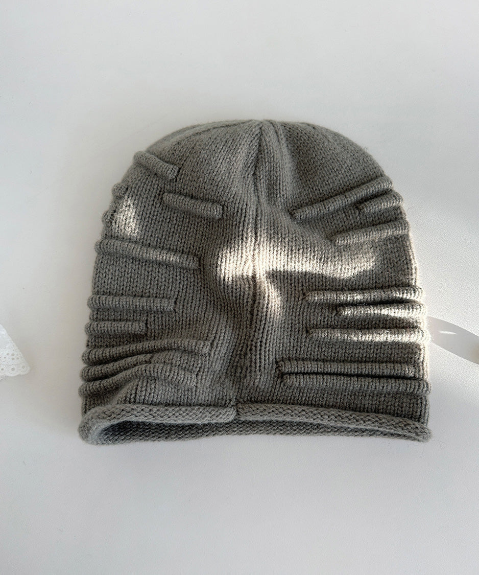 Sculpted Pleat Wool Beanie