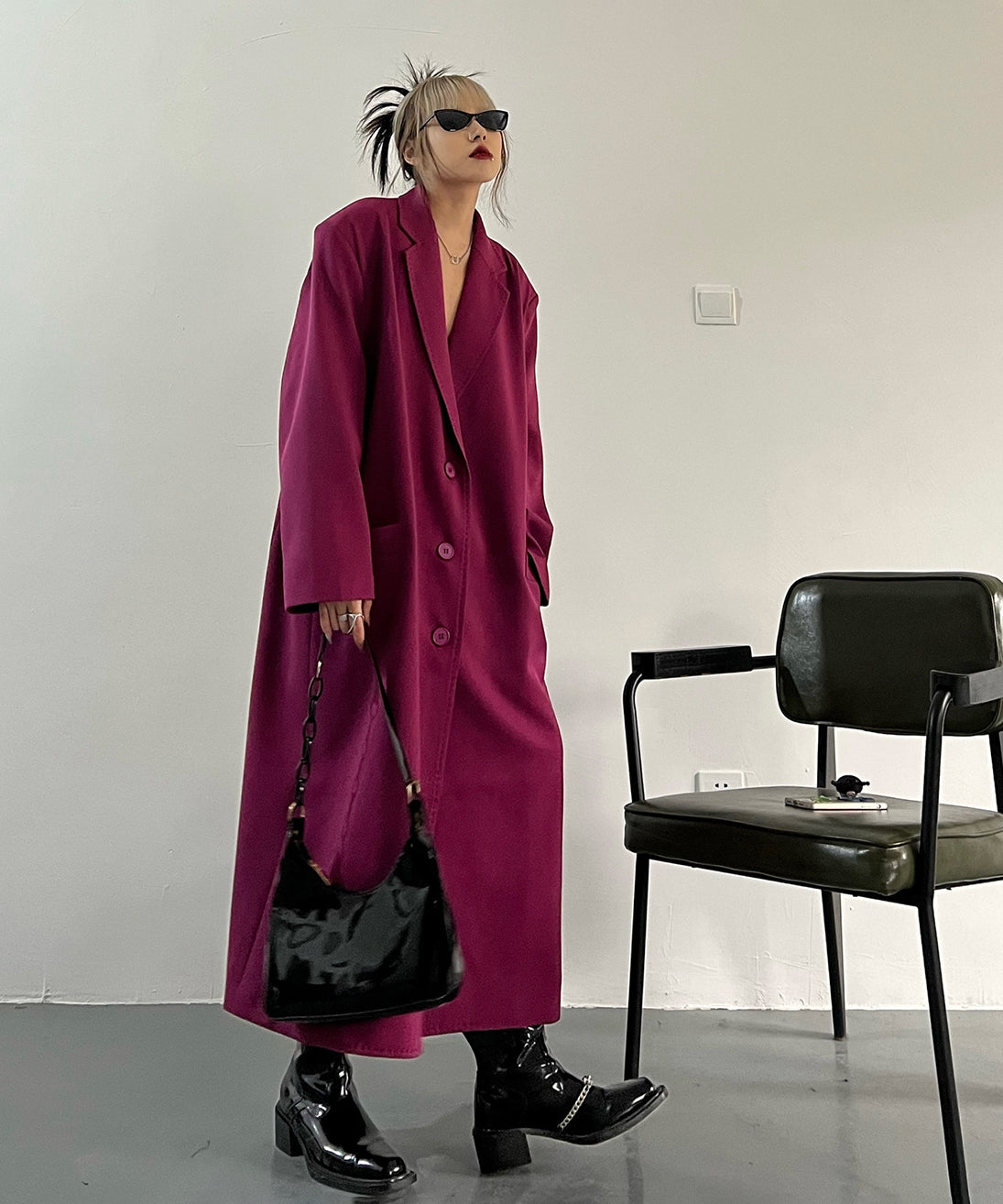 Magenta Long Coat