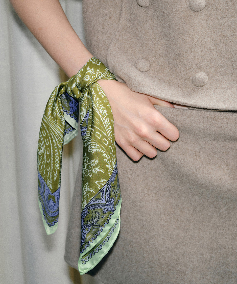 Paisley Knot Square Scarf