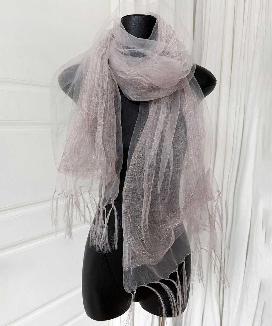 Mist Layer Fringe Scarf