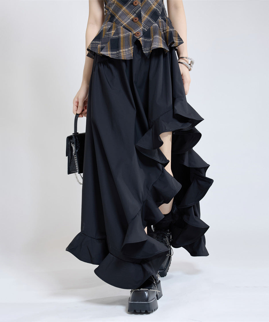 Wave Hem Skirt