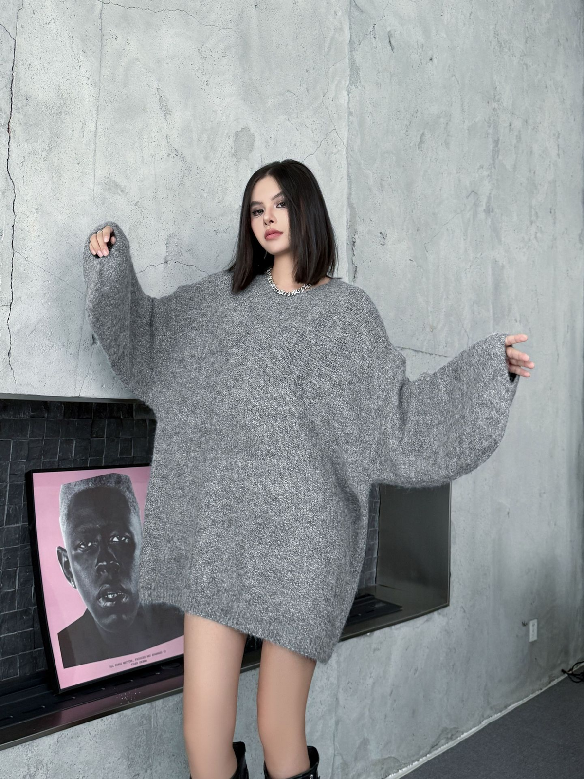 Balloon Sleeve Knit Top