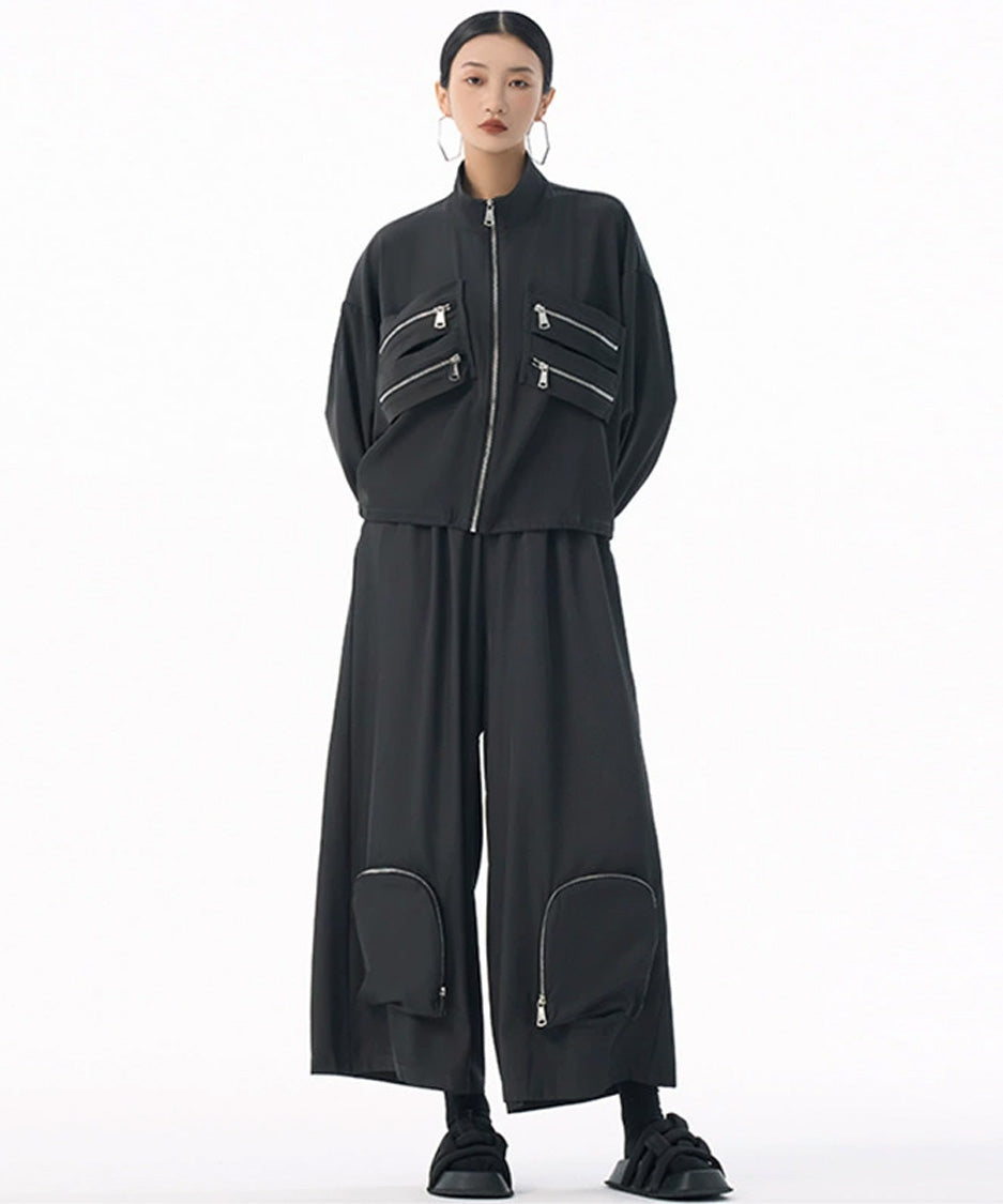 Zip Pocket Wide Pants