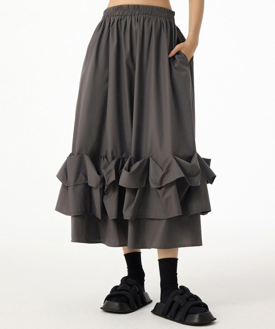 Frill Curve Skirt