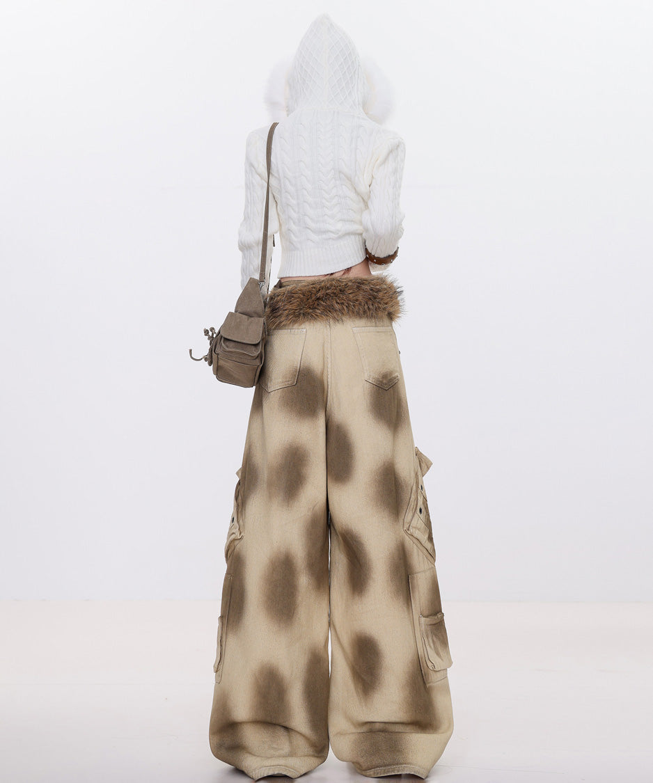 Dust Wash Multi Pocket Wide Pants