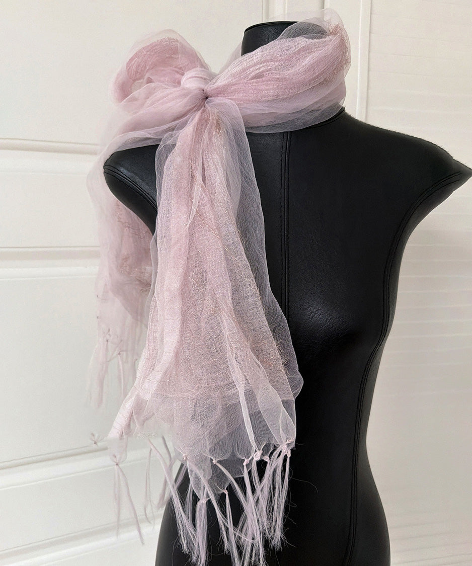 Mist Layer Fringe Scarf
