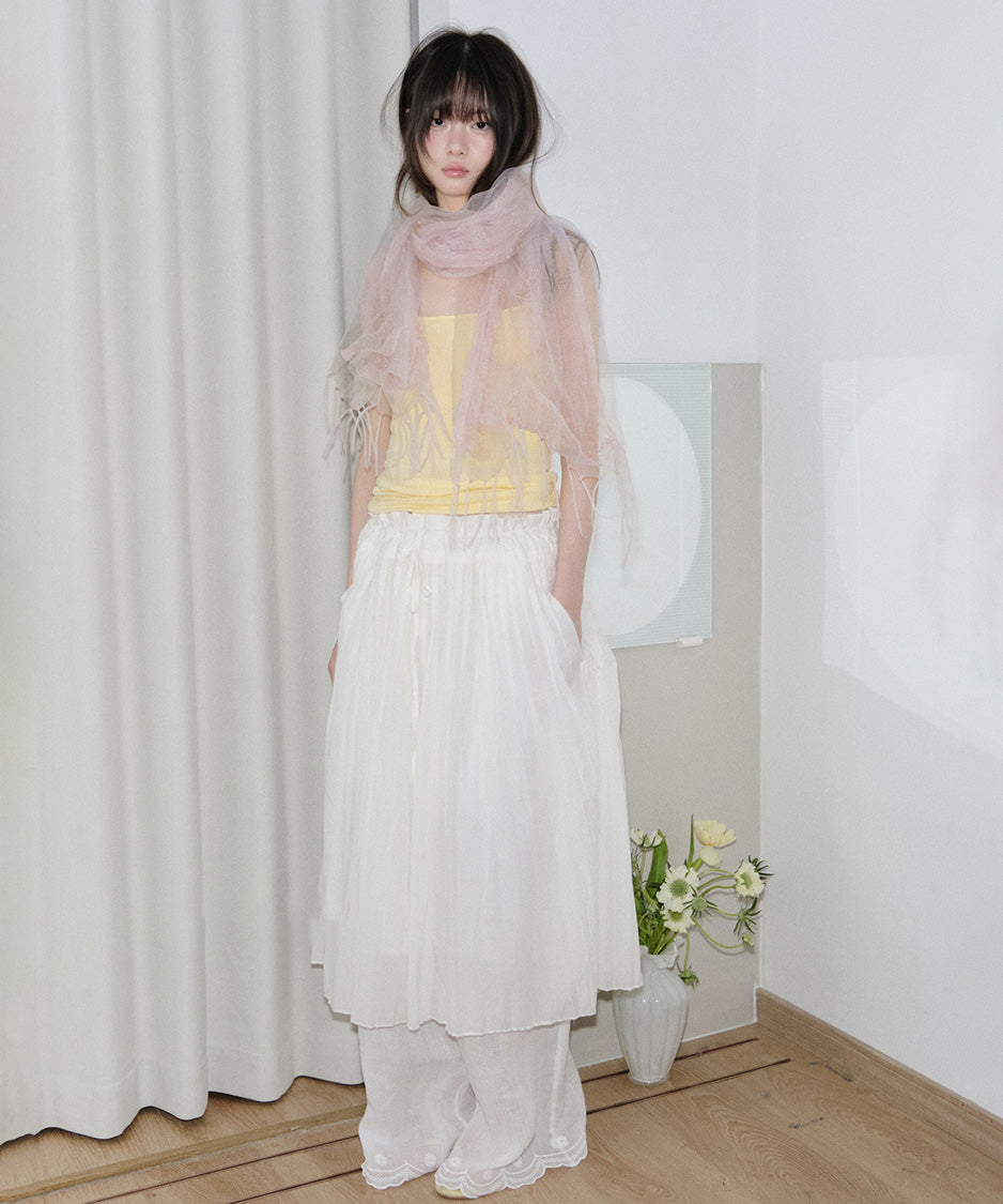 Mist Layer Fringe Scarf