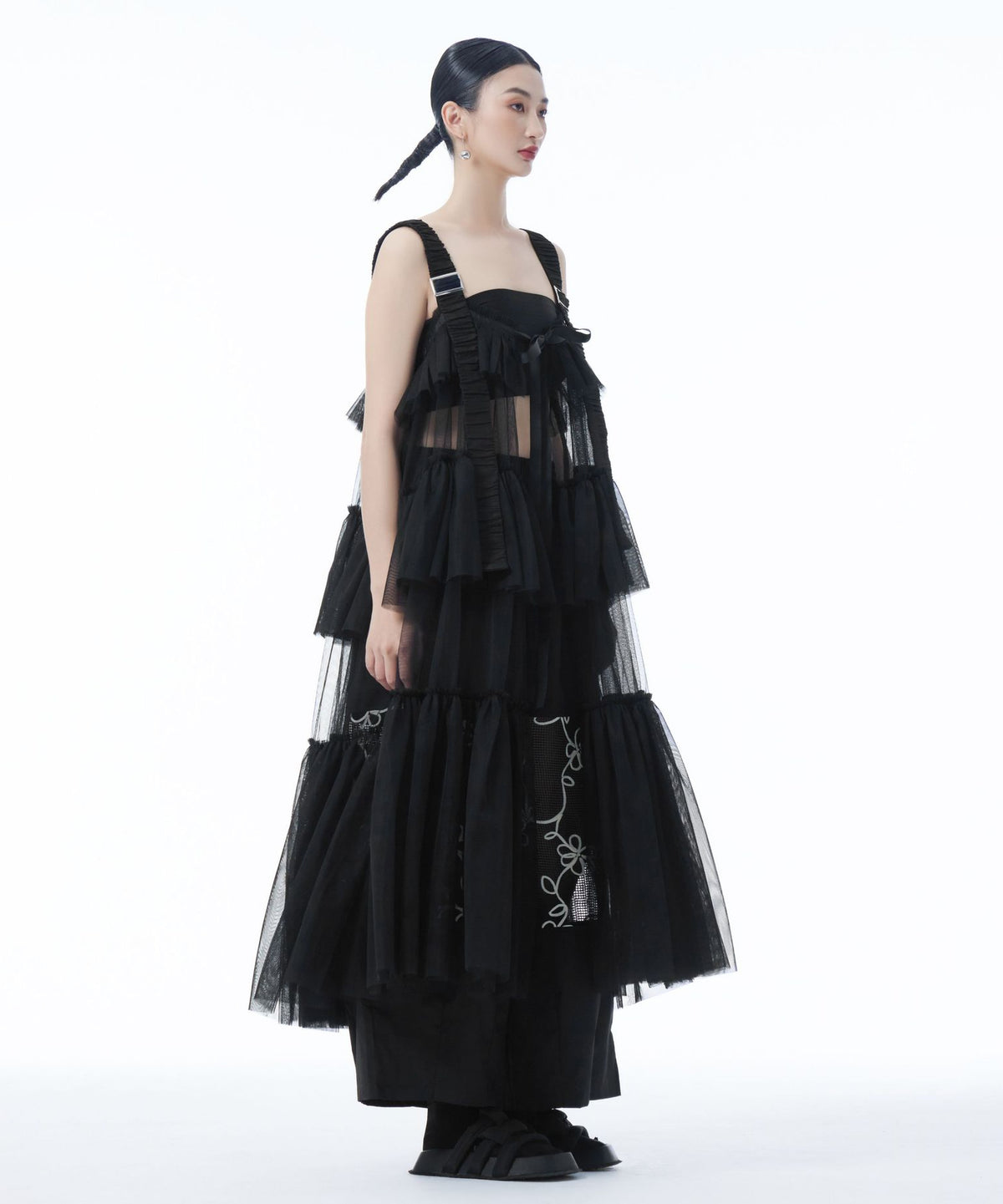 Tulle Tiered Camisole Layer Top