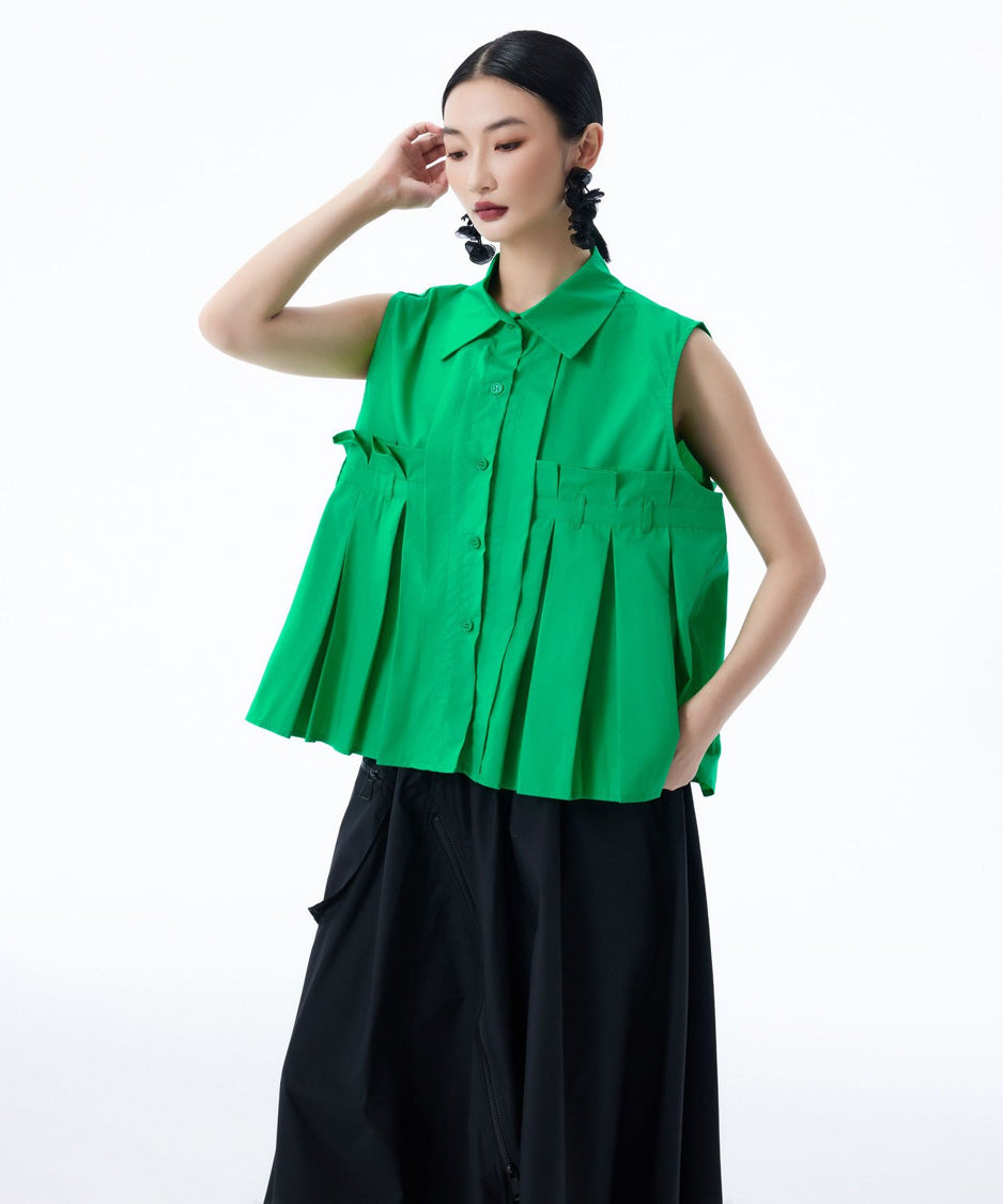 Nivelle Pleat Blouse