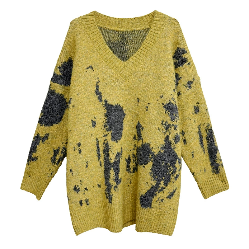 Abstract Dye Oversized Knit Top