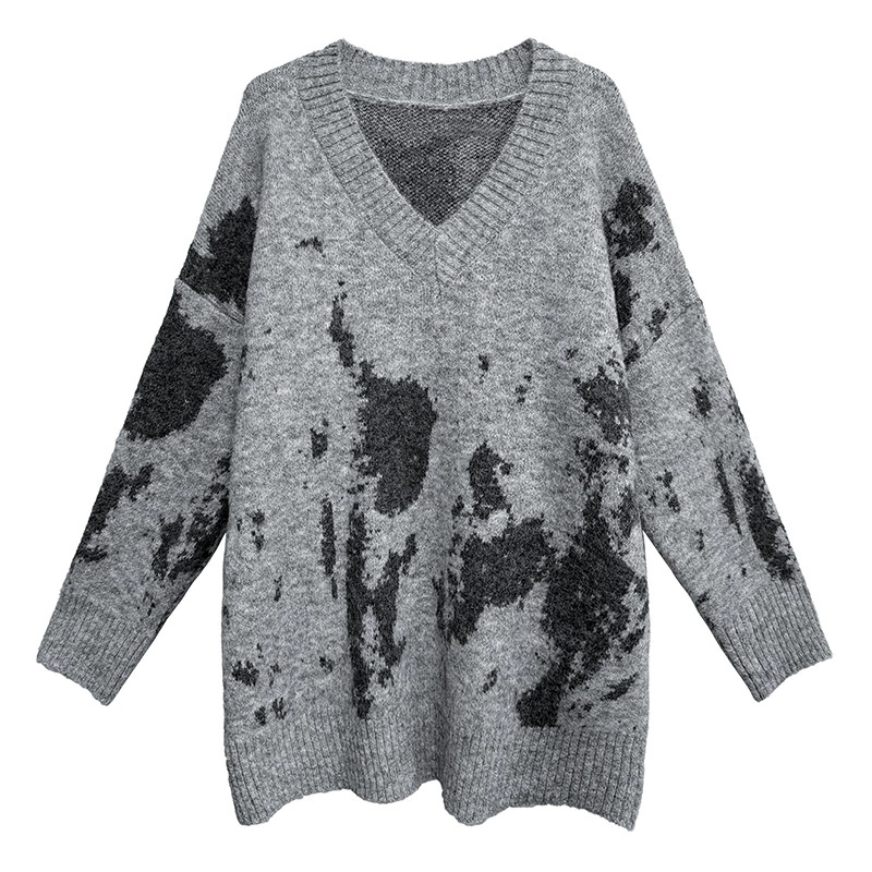 Abstract Dye Oversized Knit Top