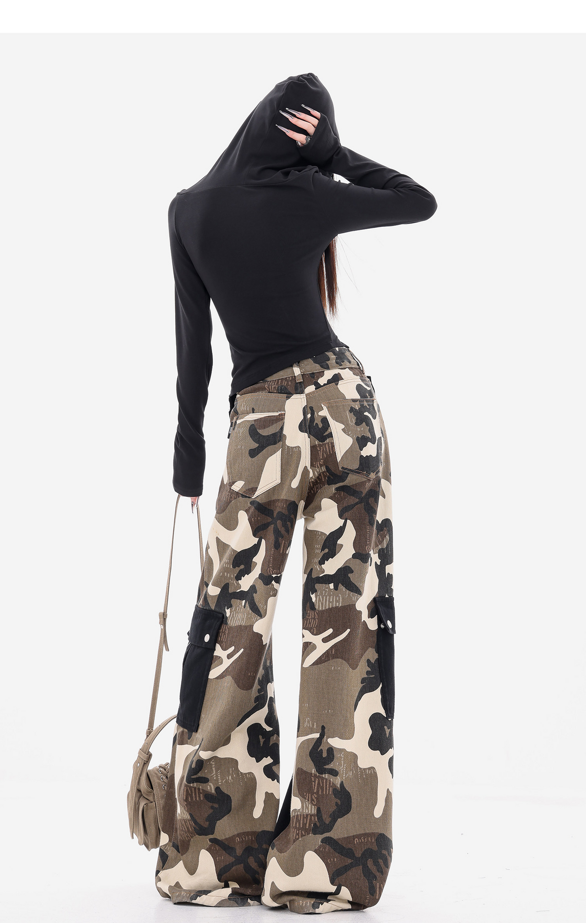 Camouflage Docking Wide Cargo Pants