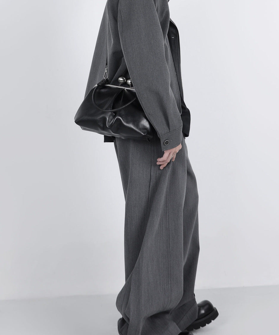 Metal Clasp Soft Bag