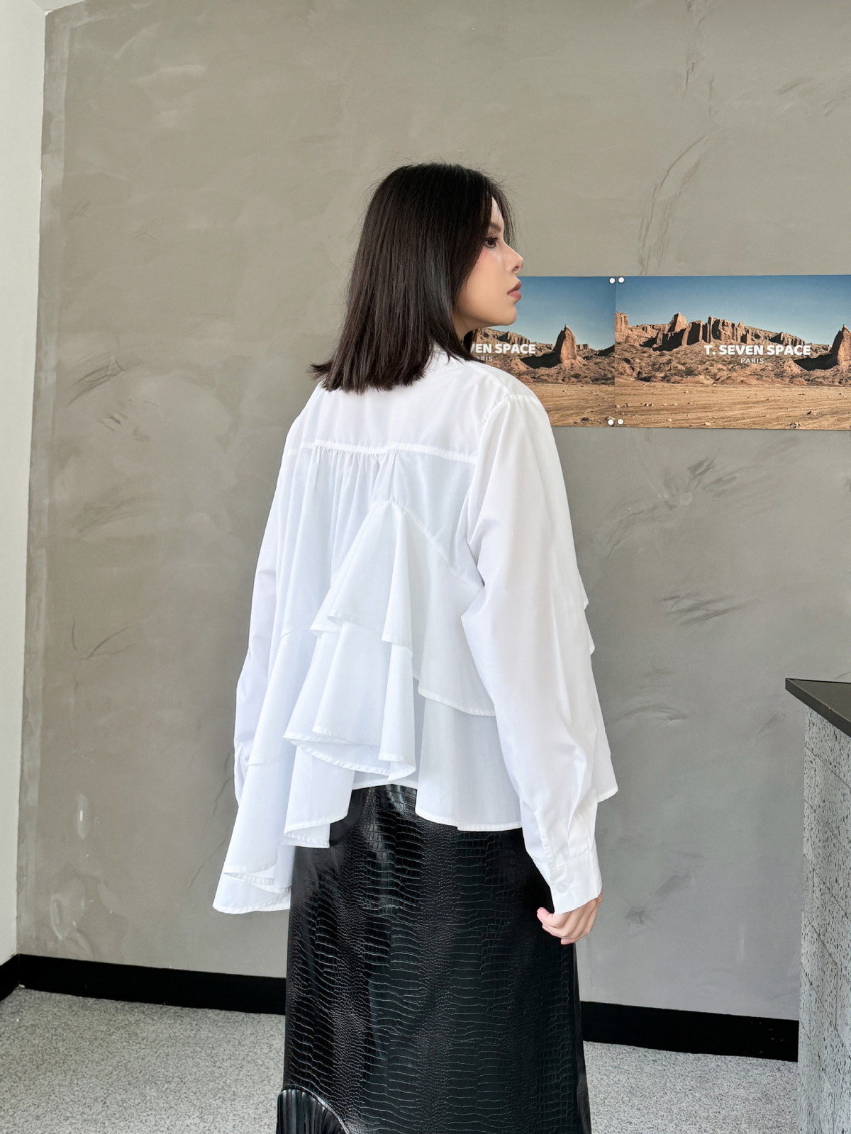 Cascade Layer Frill Blouse
