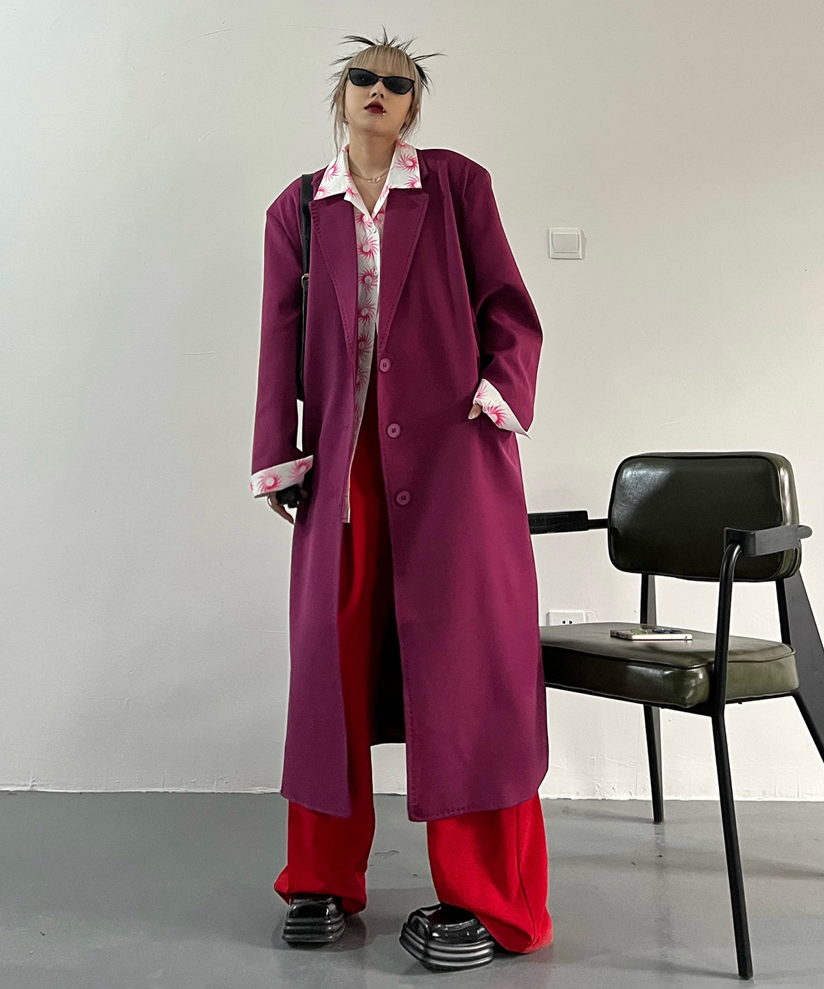 Magenta Long Coat