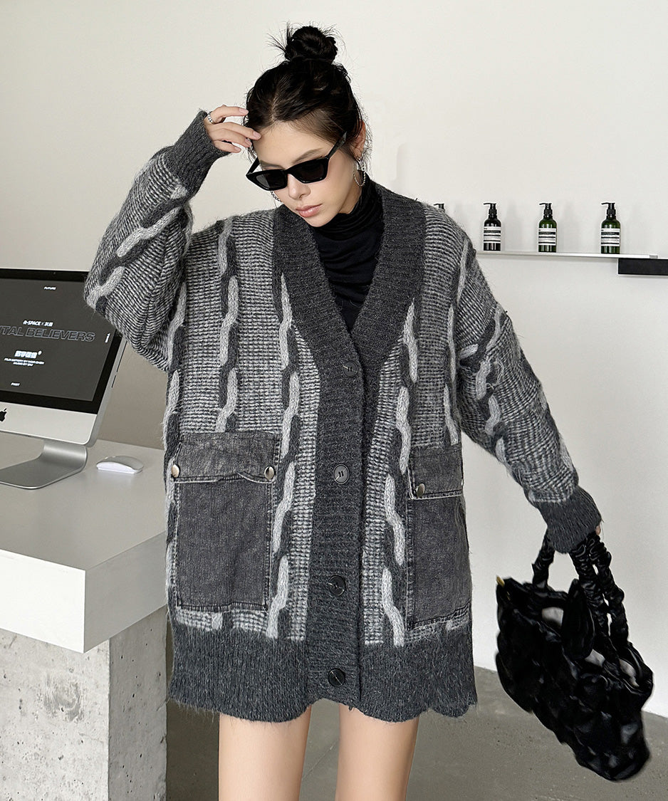 Contour Pocket Knit Cardigan
