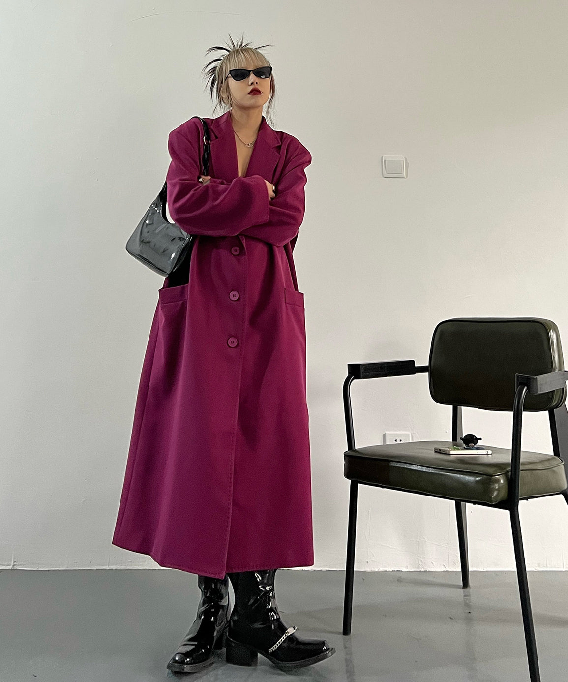 Magenta Long Coat