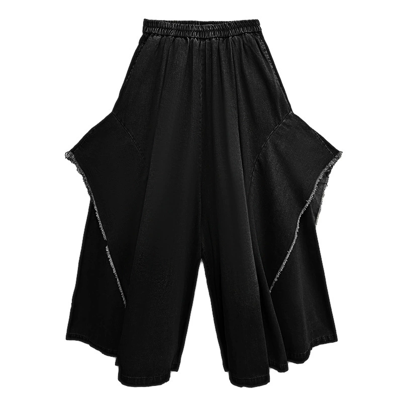 Frayed Flare Wide Pants