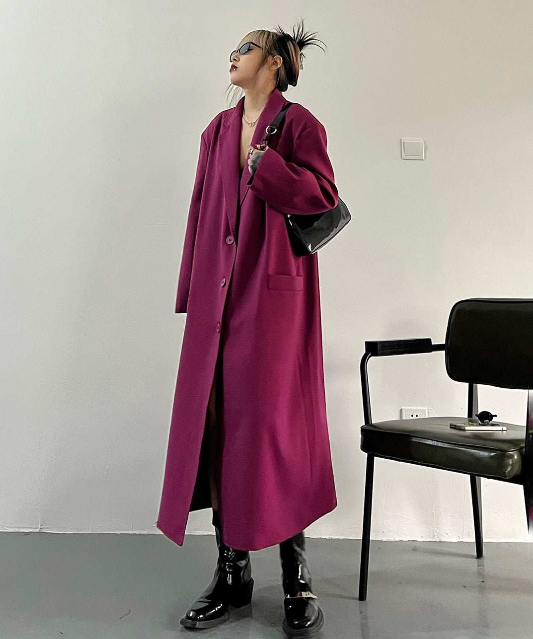 Magenta Long Coat