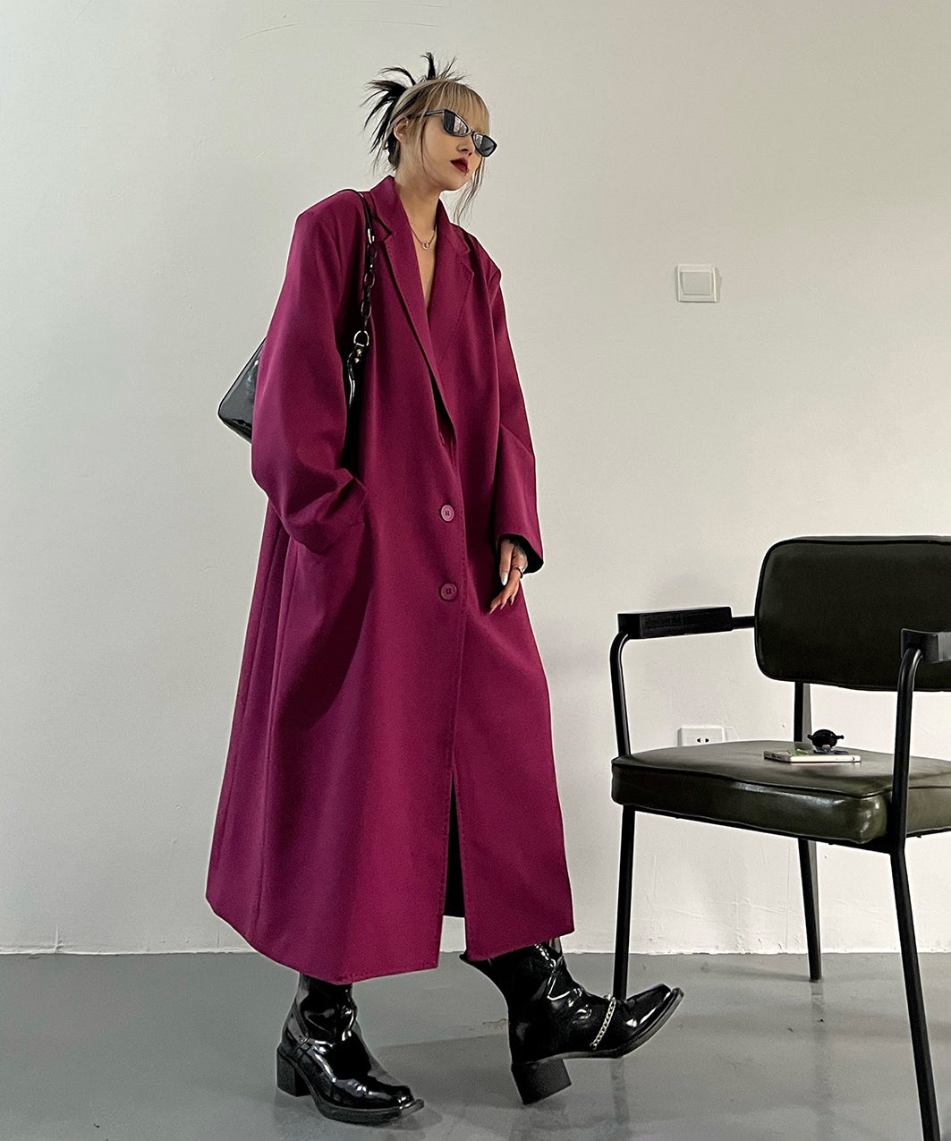 Magenta Long Coat