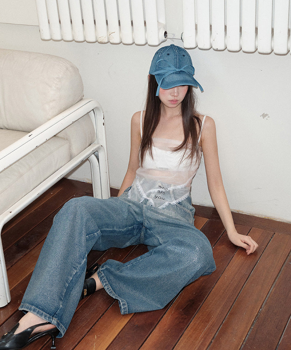 Ribbon & Motif Baseball Cap