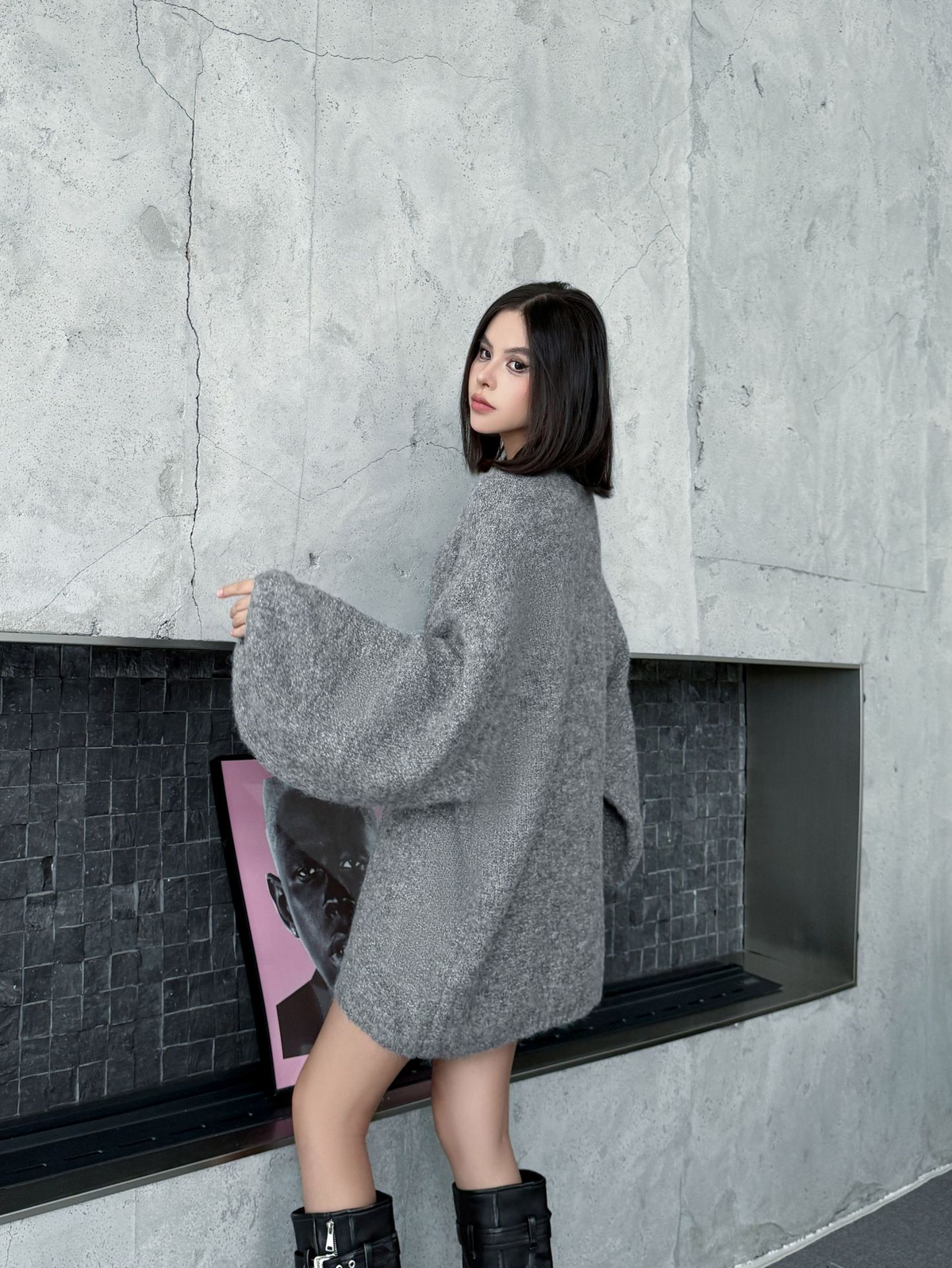 Balloon Sleeve Knit Top