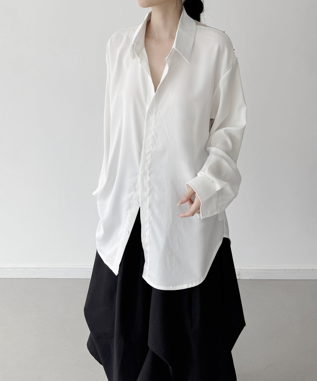 Pearl Sheer Back Blouse
