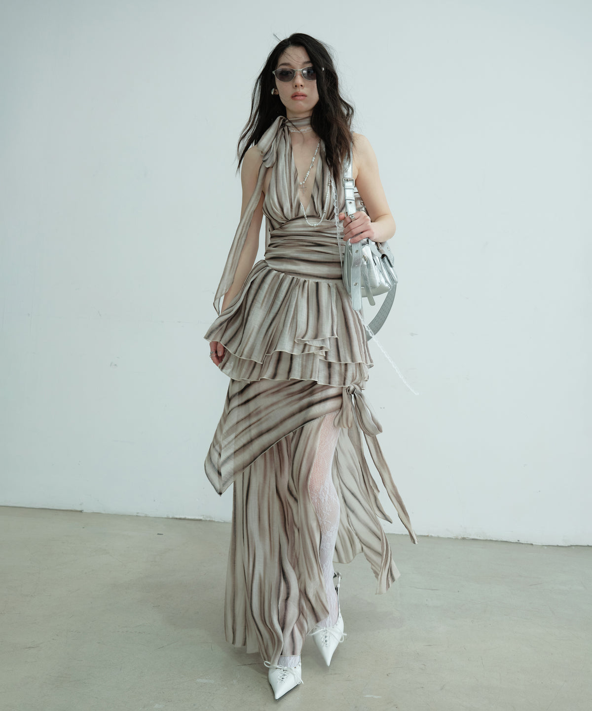 Drip Wrap Top & Layered Skirt Co-ord