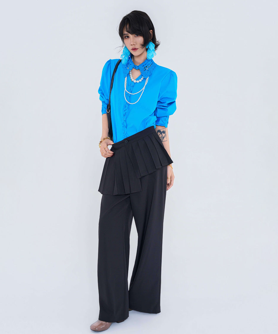 Layer Pleat Docking Pants