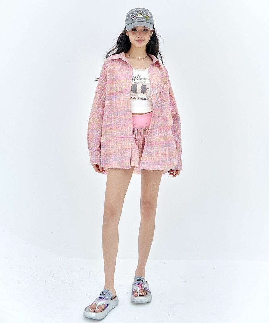 Candy Check Shirt＆Skirt Co-ord