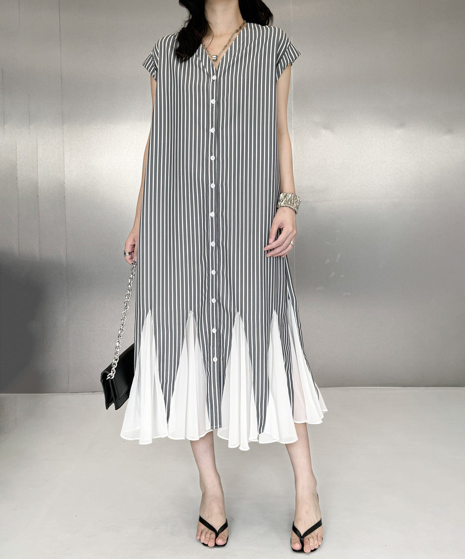 Stripe Veil Dress
