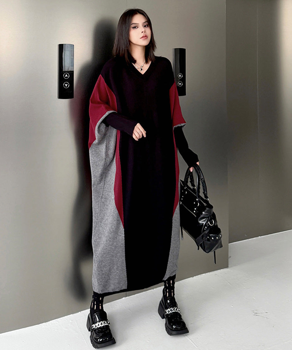 Panel Knit Long Dress