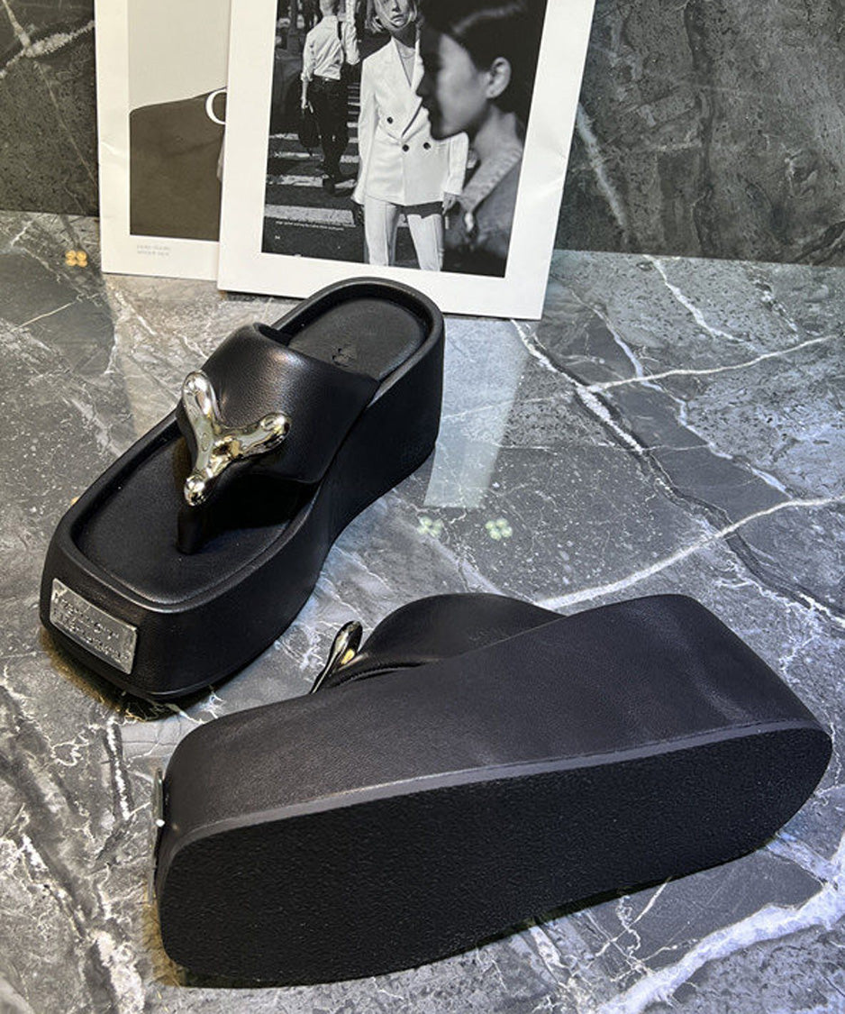 Metal Flow Platform Sandal