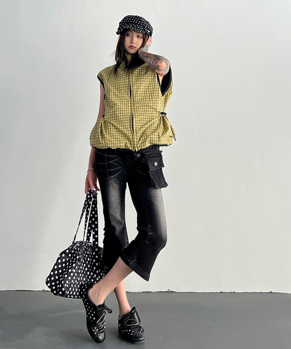 Grid Zip Vest
