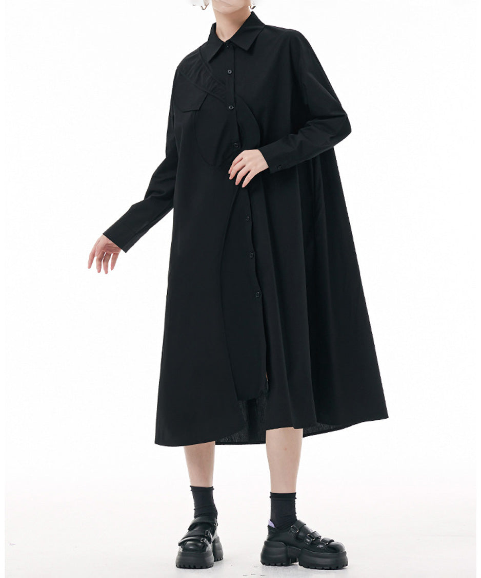Curved Line Shirt Dress