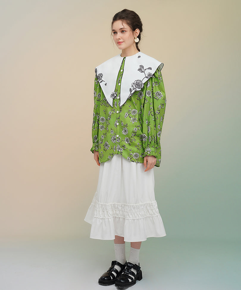 Playing Card Collar Line Shirt