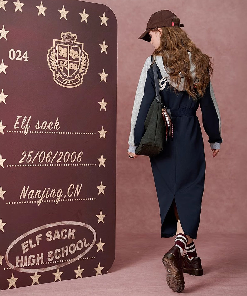 Varsity Hood Midi Dress
