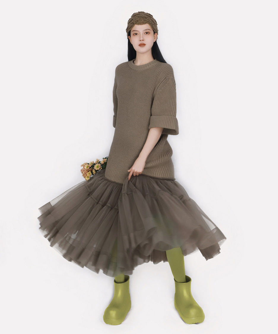 Tiered Knit Dress