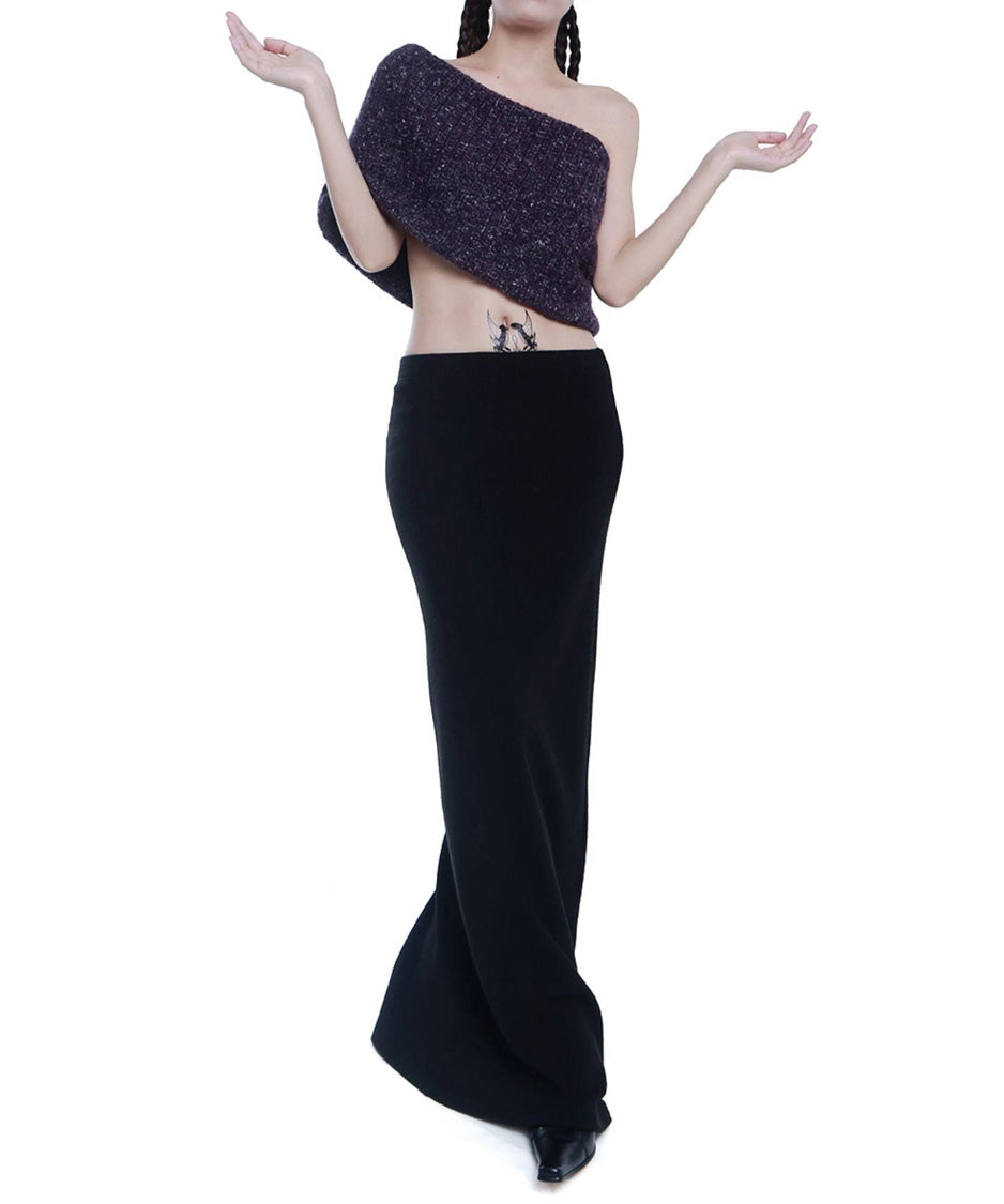 Minimal Rib Long Skirt
