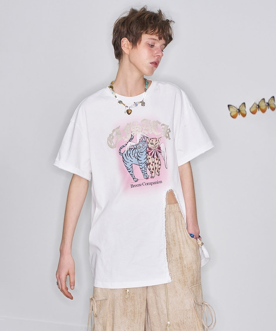 Cat Patch Graphic Top