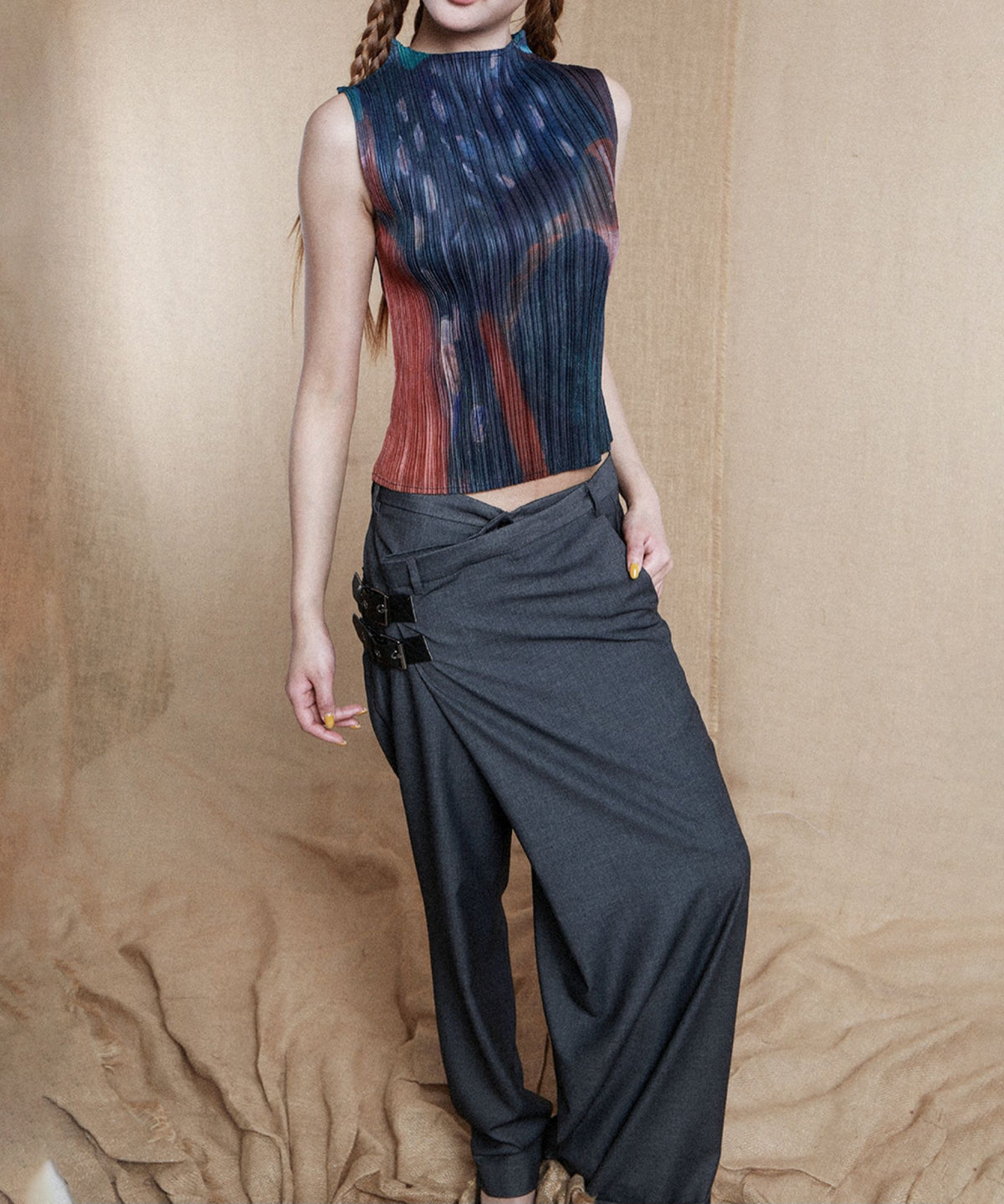 Pleated Art Top